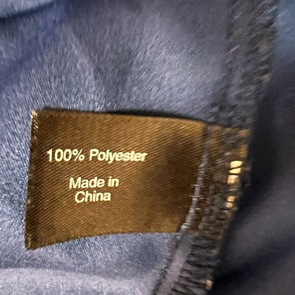 Lane Bryant Plus Navy Big Bell Sleeve V-Neck Blouse - Picture 9 of 10